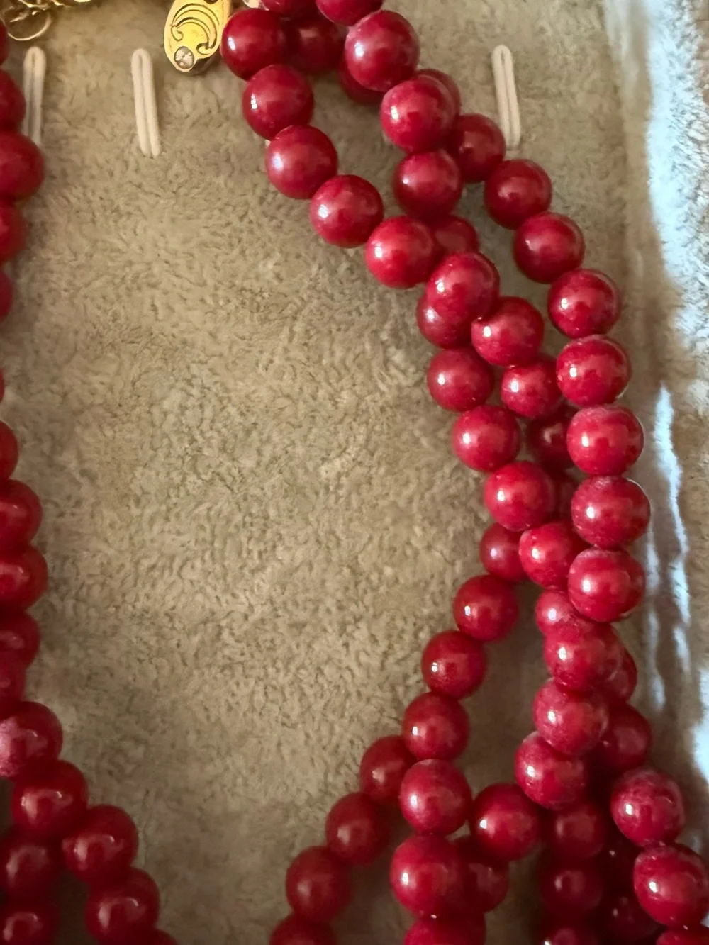 Charming Charlie Red Multi-Strand Bead Necklace